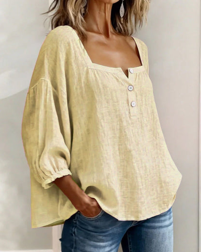 Sherri™ | Blusa elegante con escote cuadrado