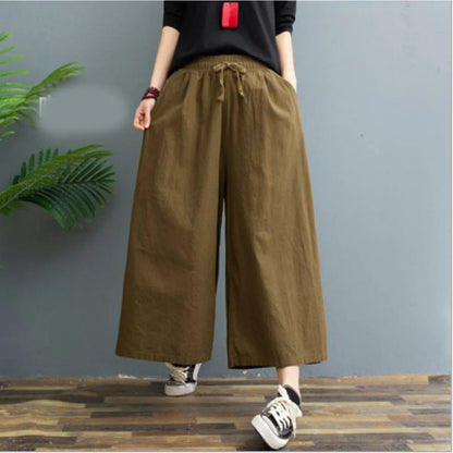 AMELINA – PANTALONES DE LINO PLISADOS CON AJUSTE CÓMODO