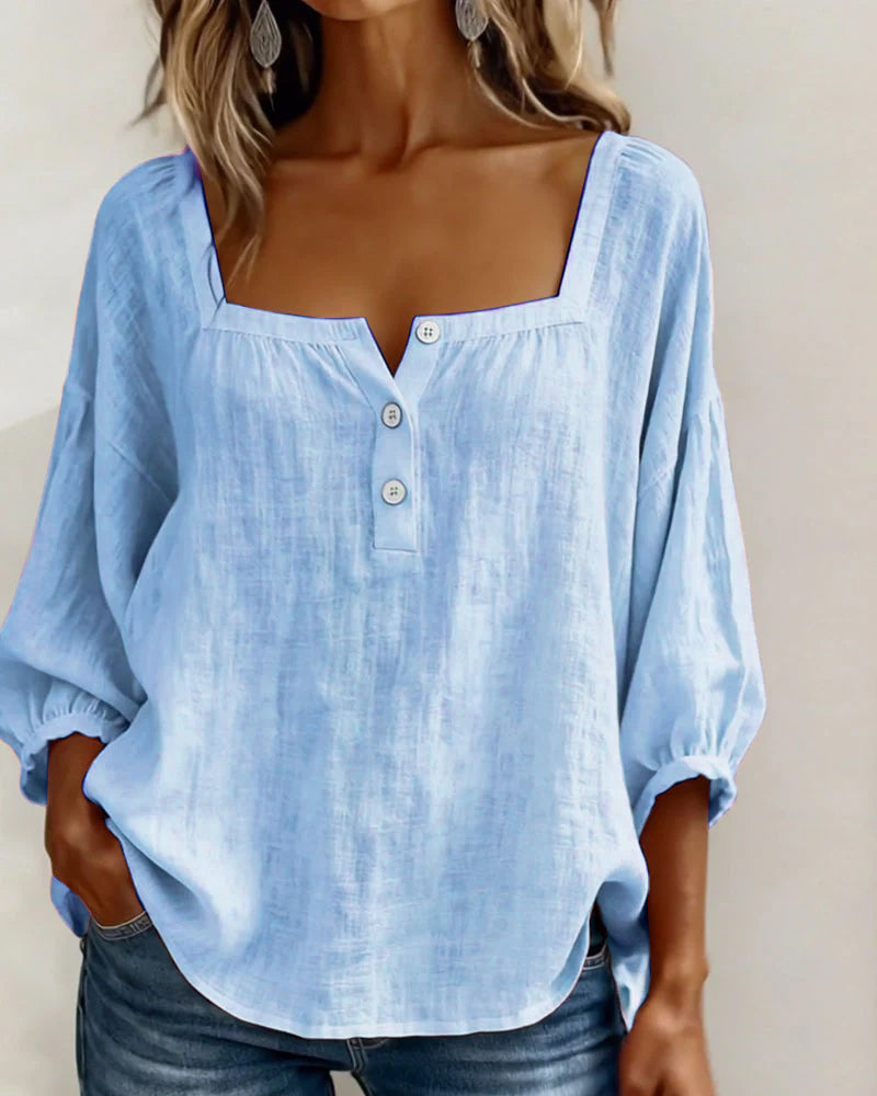 Sherri™ | Blusa elegante con escote cuadrado