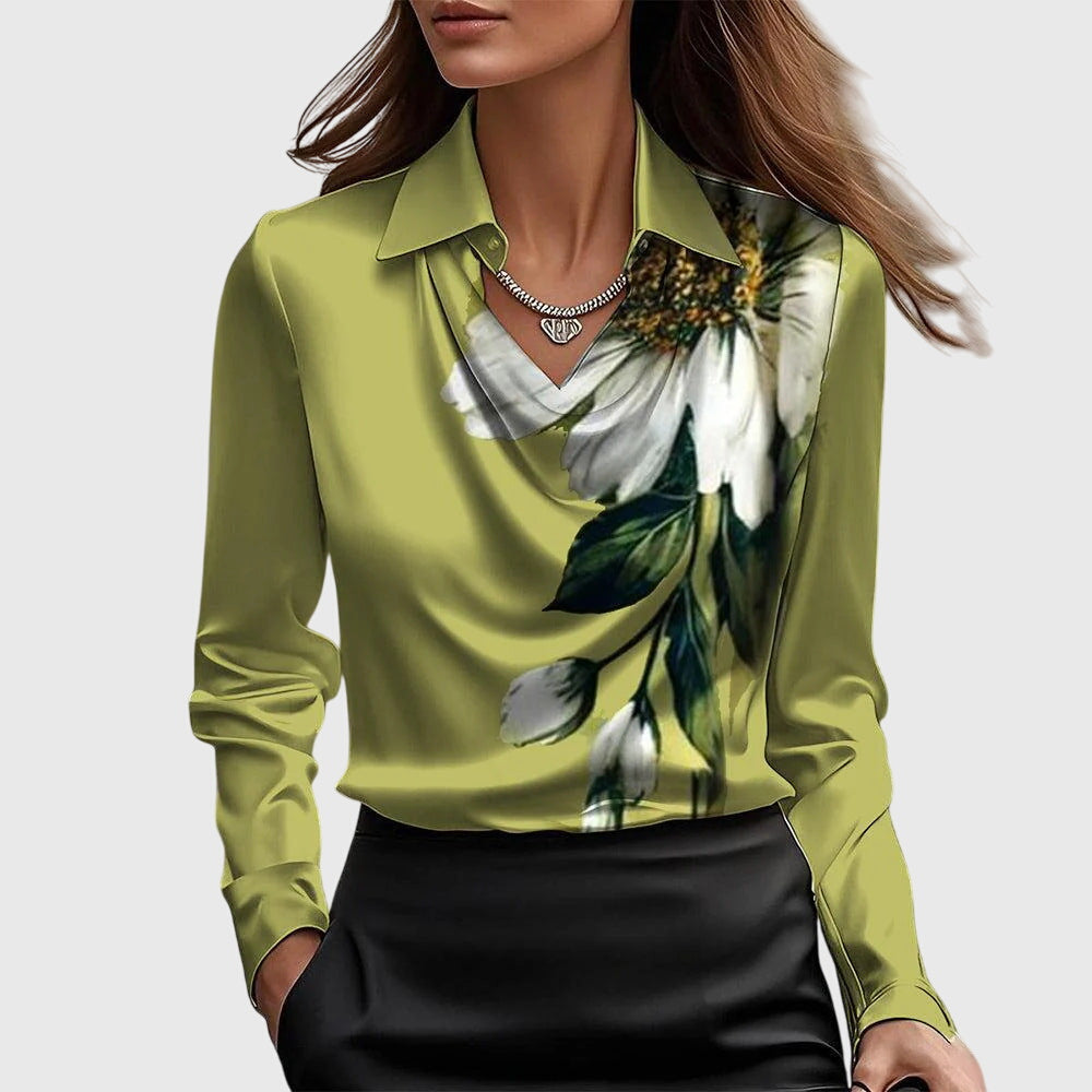 Aisha™ | Blusa fluida brillante