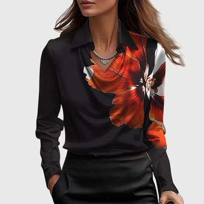 Aisha™ | Blusa fluida brillante
