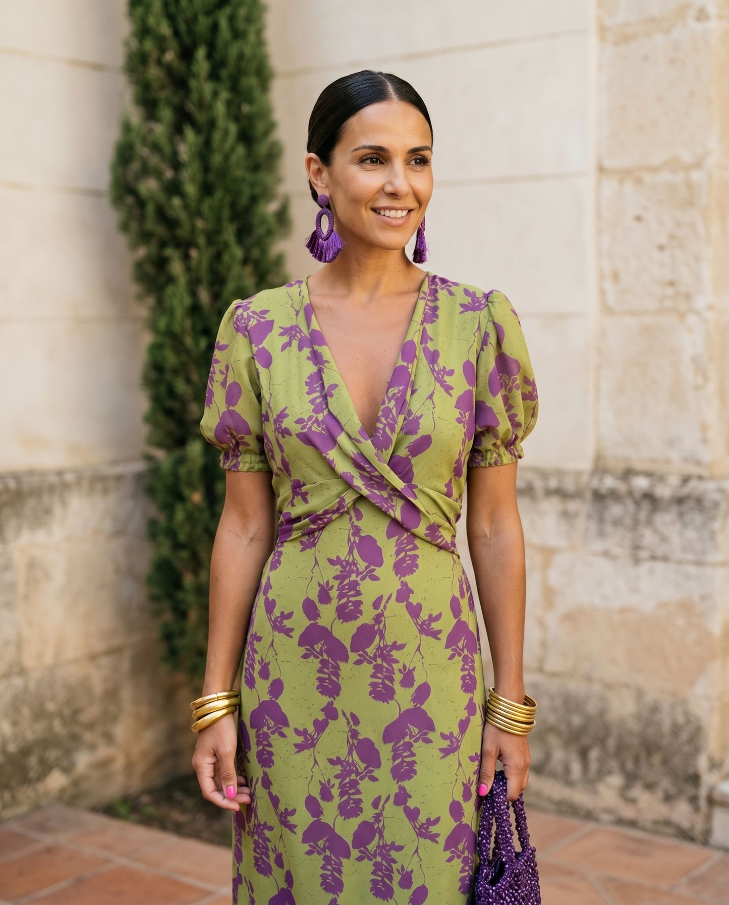 Andrea | Vestido primaveral estampado