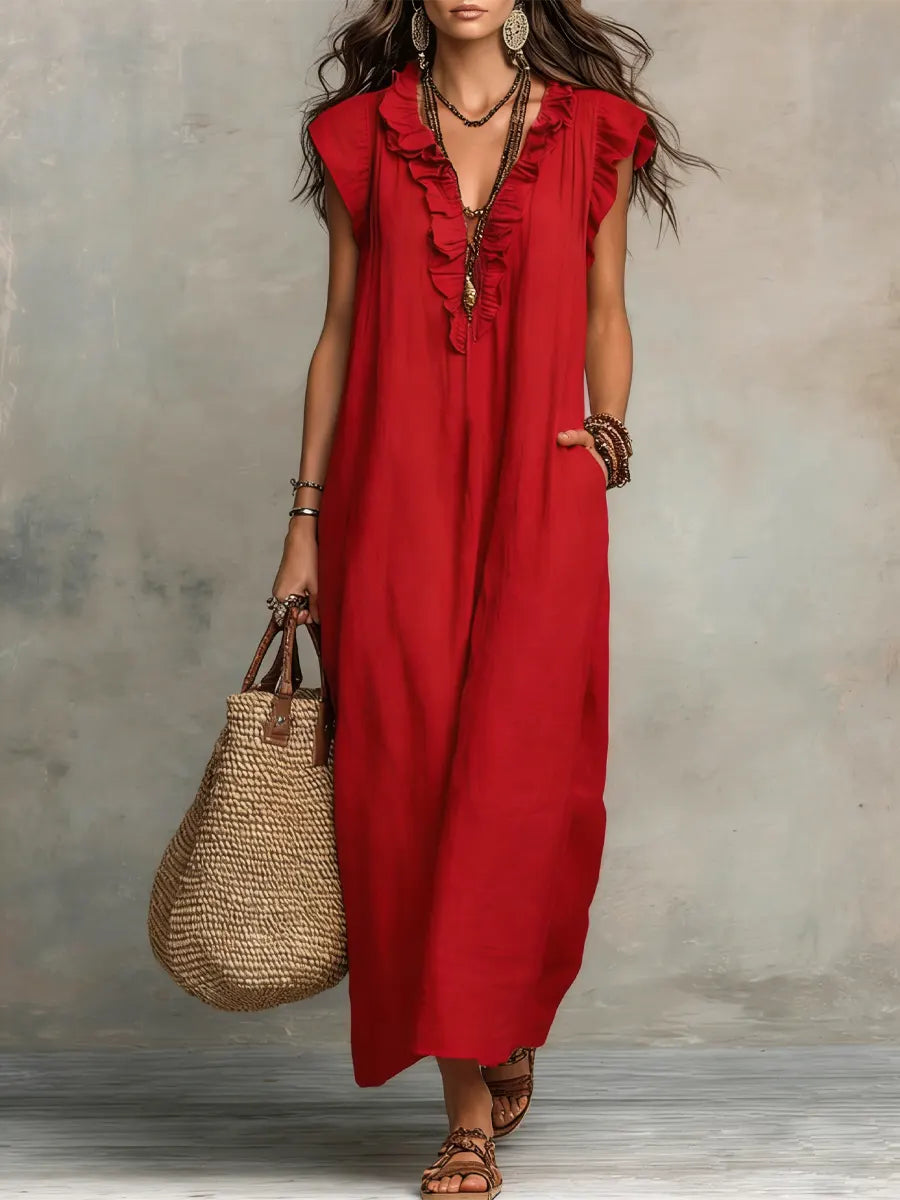 Camélia | Vestido Largo Bohemio Fluido - 5 colores