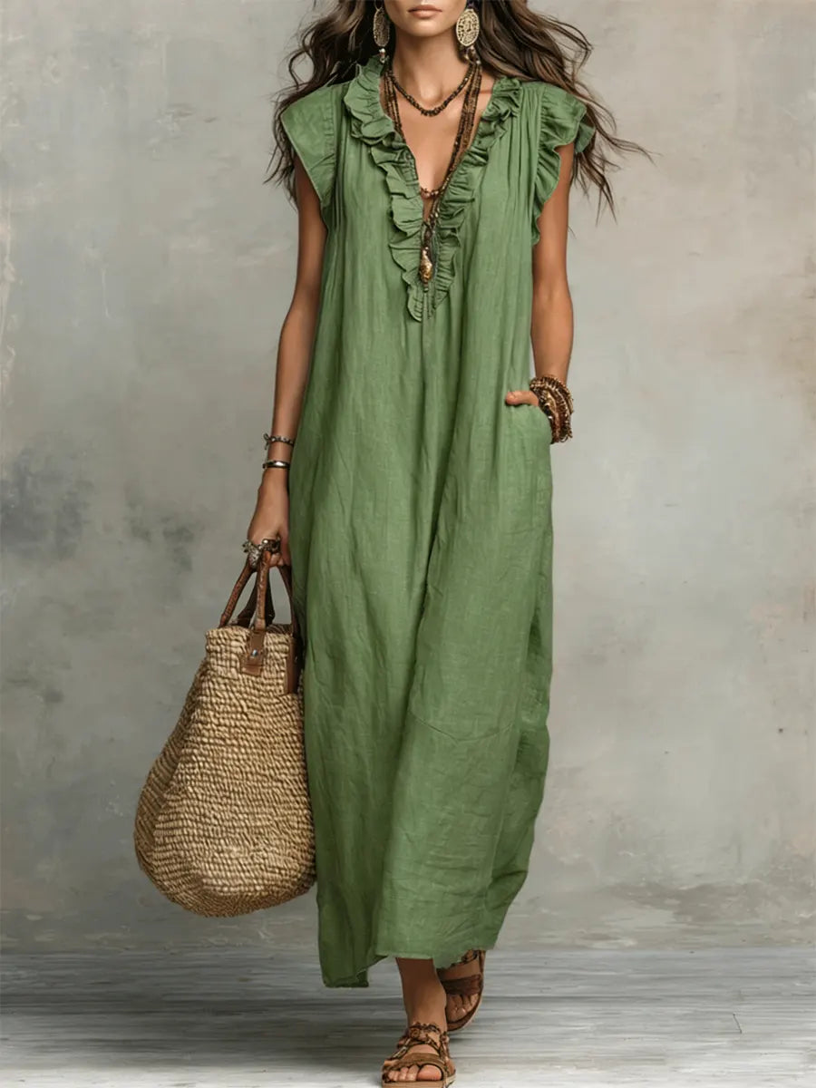 Camélia | Vestido Largo Bohemio Fluido - 5 colores