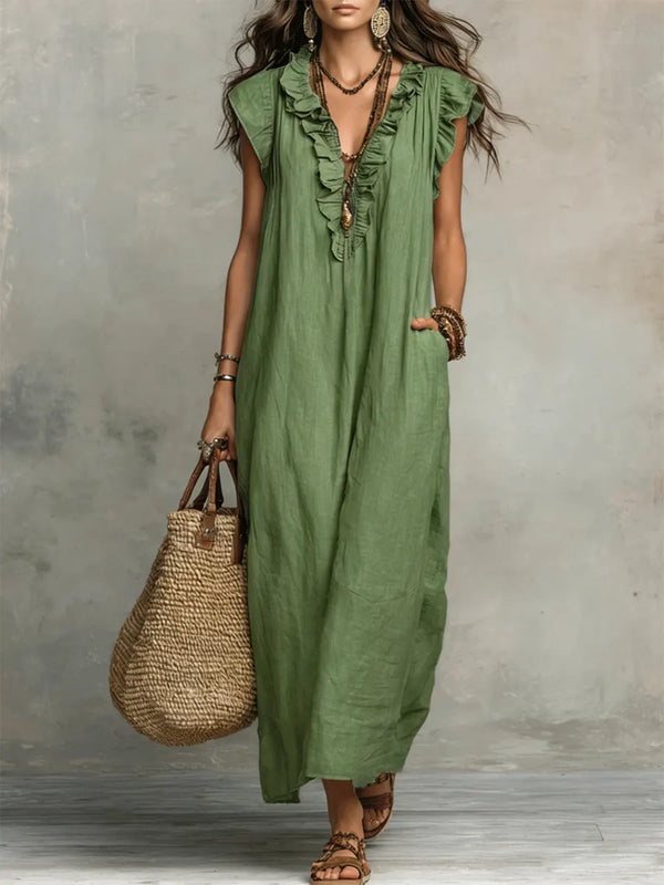 Camélia | Vestido Largo Bohemio Fluido - 5 colores