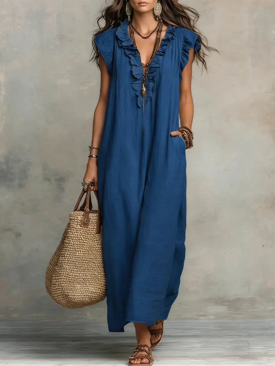 Camélia | Vestido Largo Bohemio Fluido - 5 colores