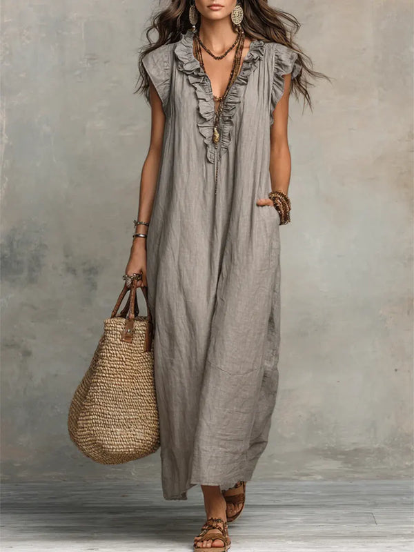 Amelia | Vestido Largo Bohemio Fluido