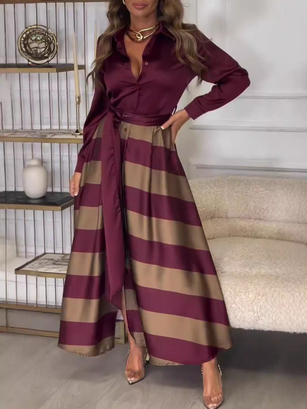 Yvonne | Maxi Vestido a Rayas